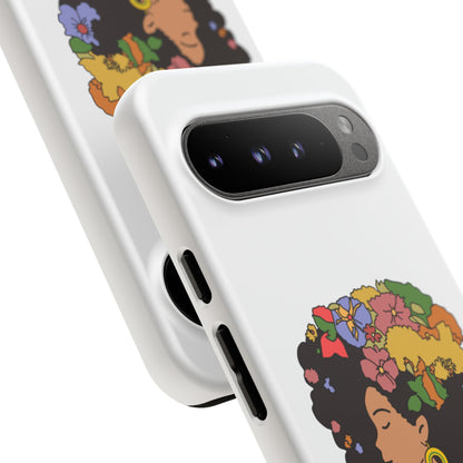 Afro Floral Phone Case — "I come as one, but I stand as ten thousand."