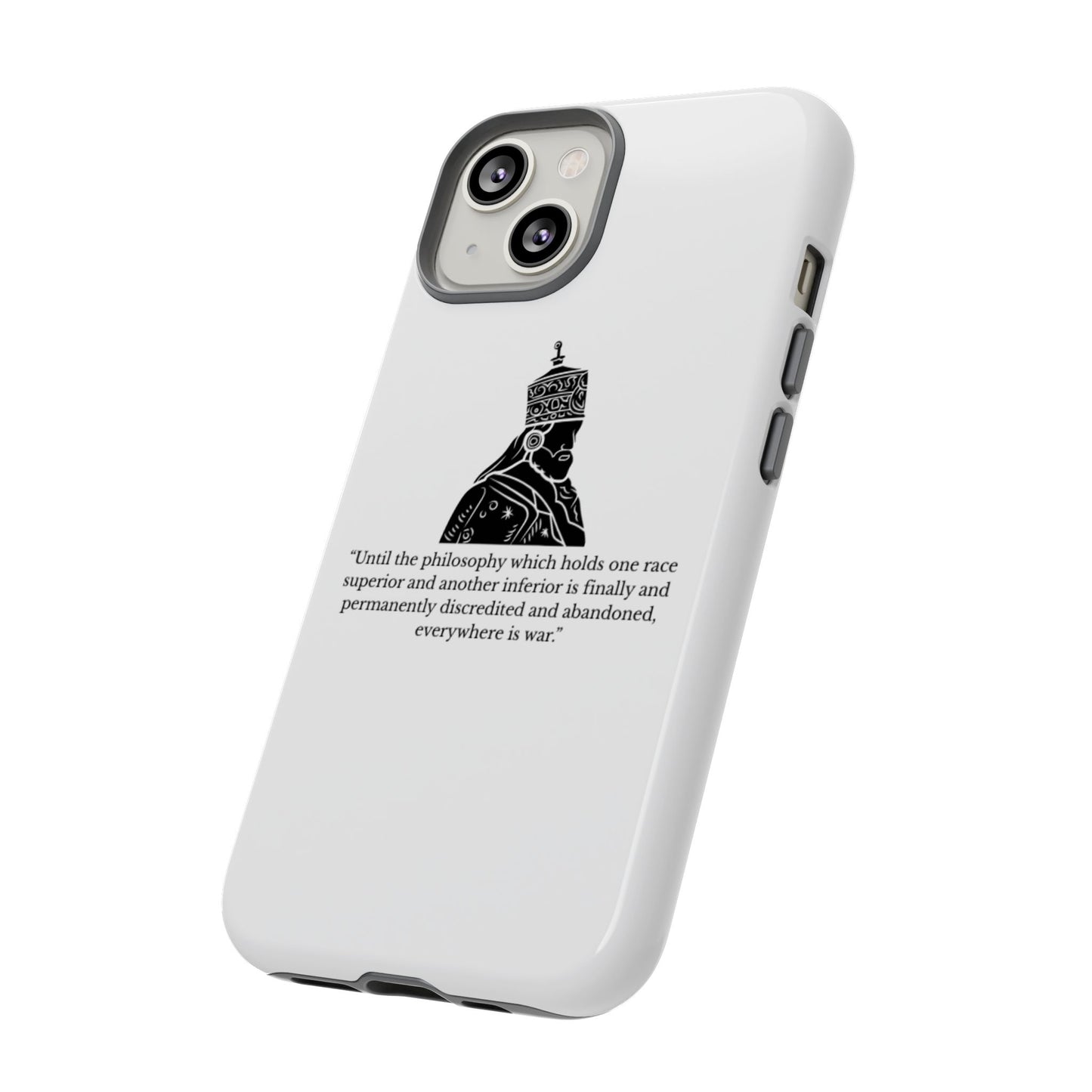 Tough Cases — 'Until the philosophy...' Quote Military Helmet Phone Case