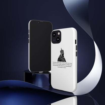 Tough Cases — 'Until the philosophy...' Quote Military Helmet Phone Case