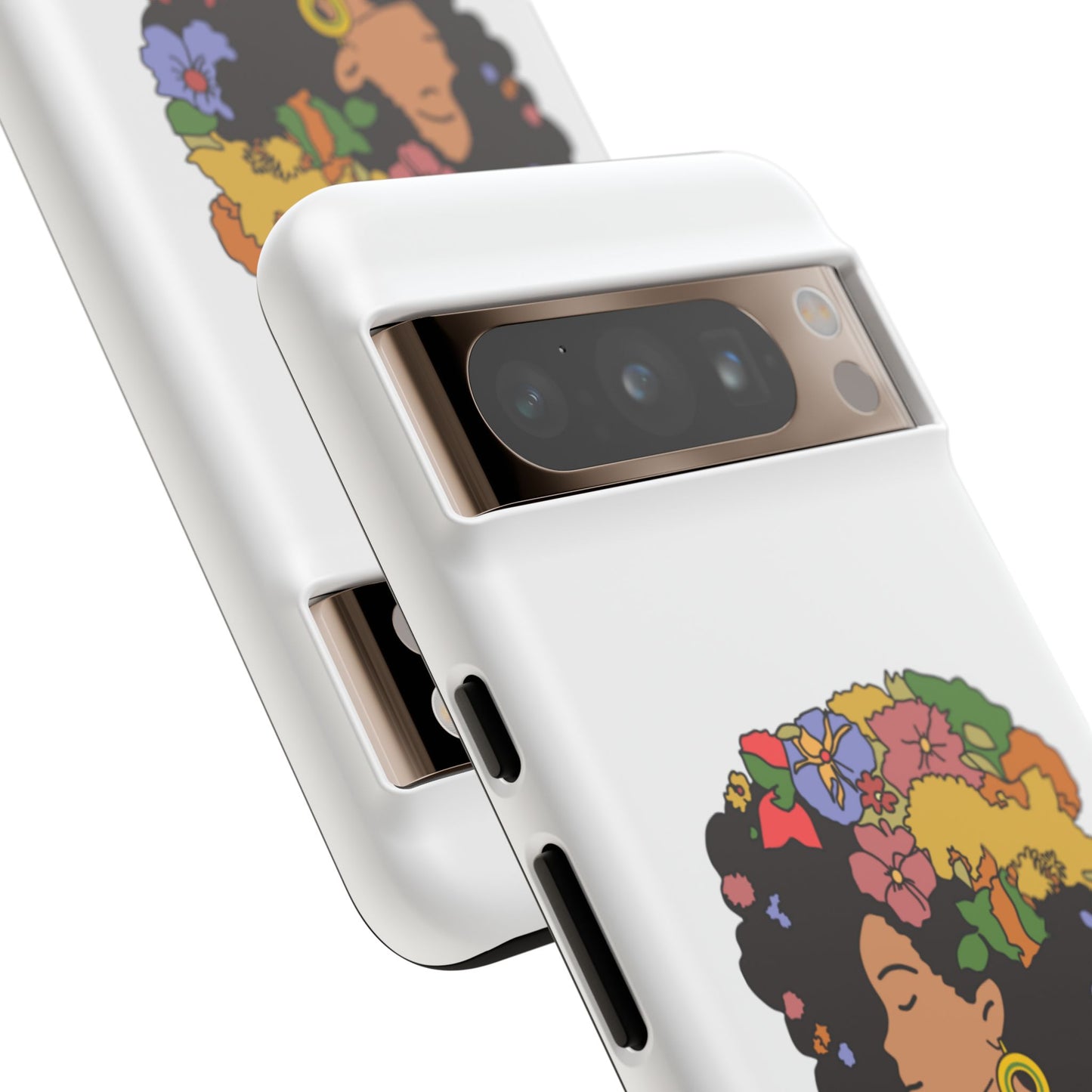 Afro Floral Phone Case — "I come as one, but I stand as ten thousand."