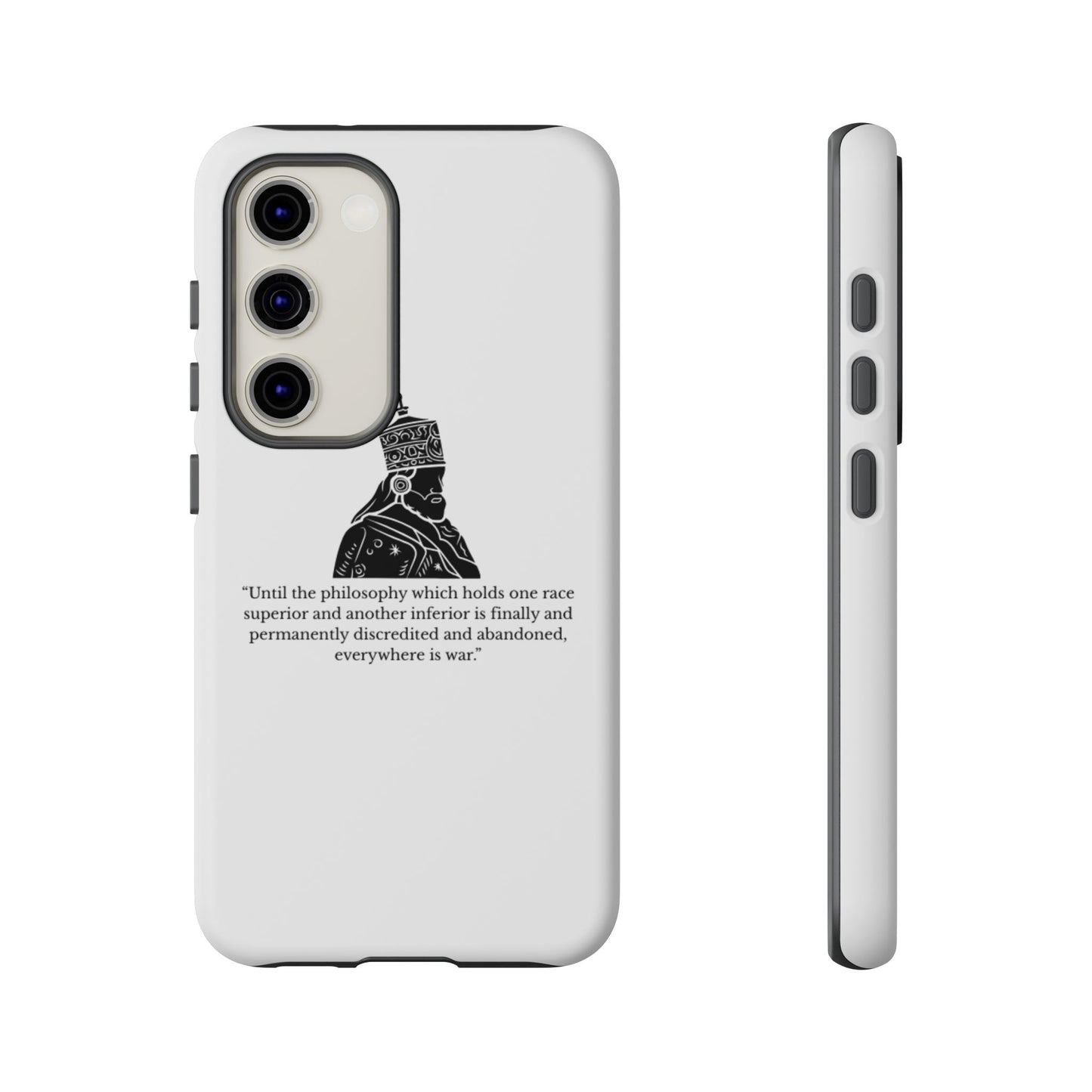 Tough Cases — 'Until the philosophy...' Quote Military Helmet Phone Case