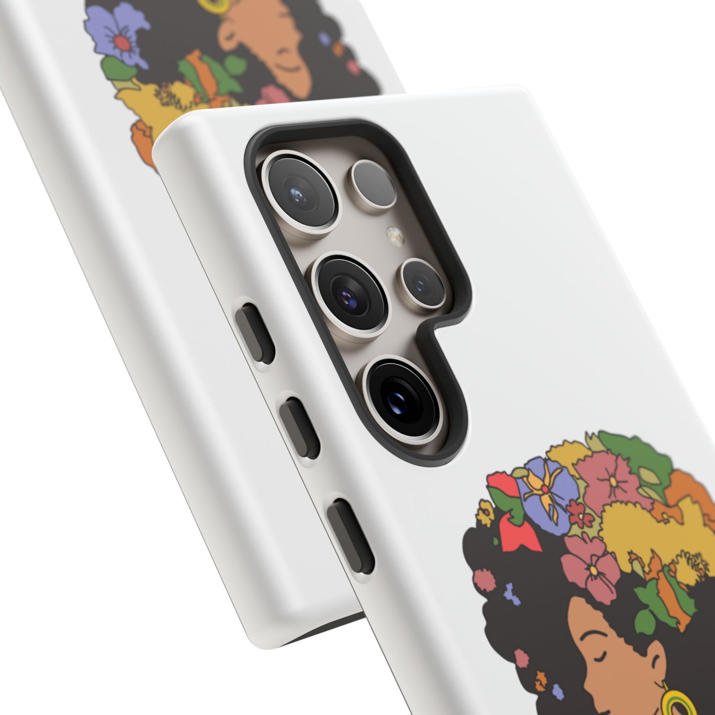 Afro Floral Phone Case — "I come as one, but I stand as ten thousand."