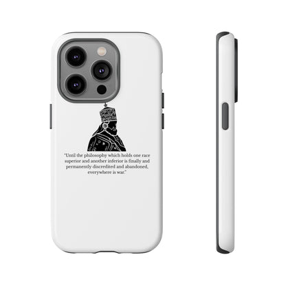 Tough Cases — 'Until the philosophy...' Quote Military Helmet Phone Case