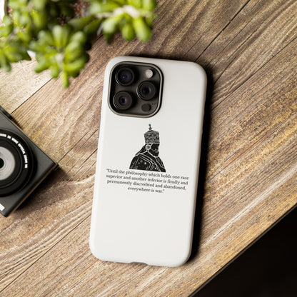 Tough Cases — 'Until the philosophy...' Quote Military Helmet Phone Case