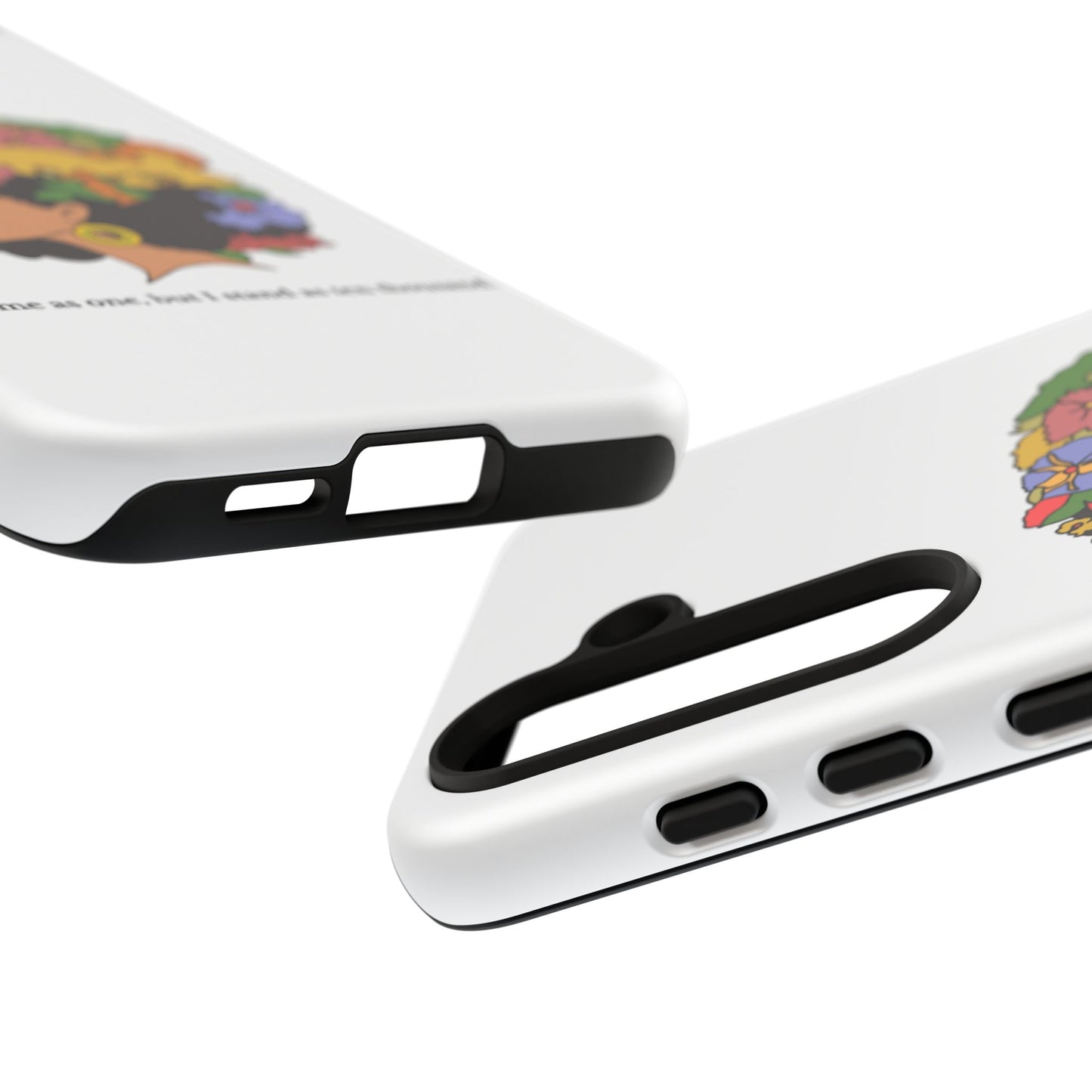 Afro Floral Phone Case — "I come as one, but I stand as ten thousand."