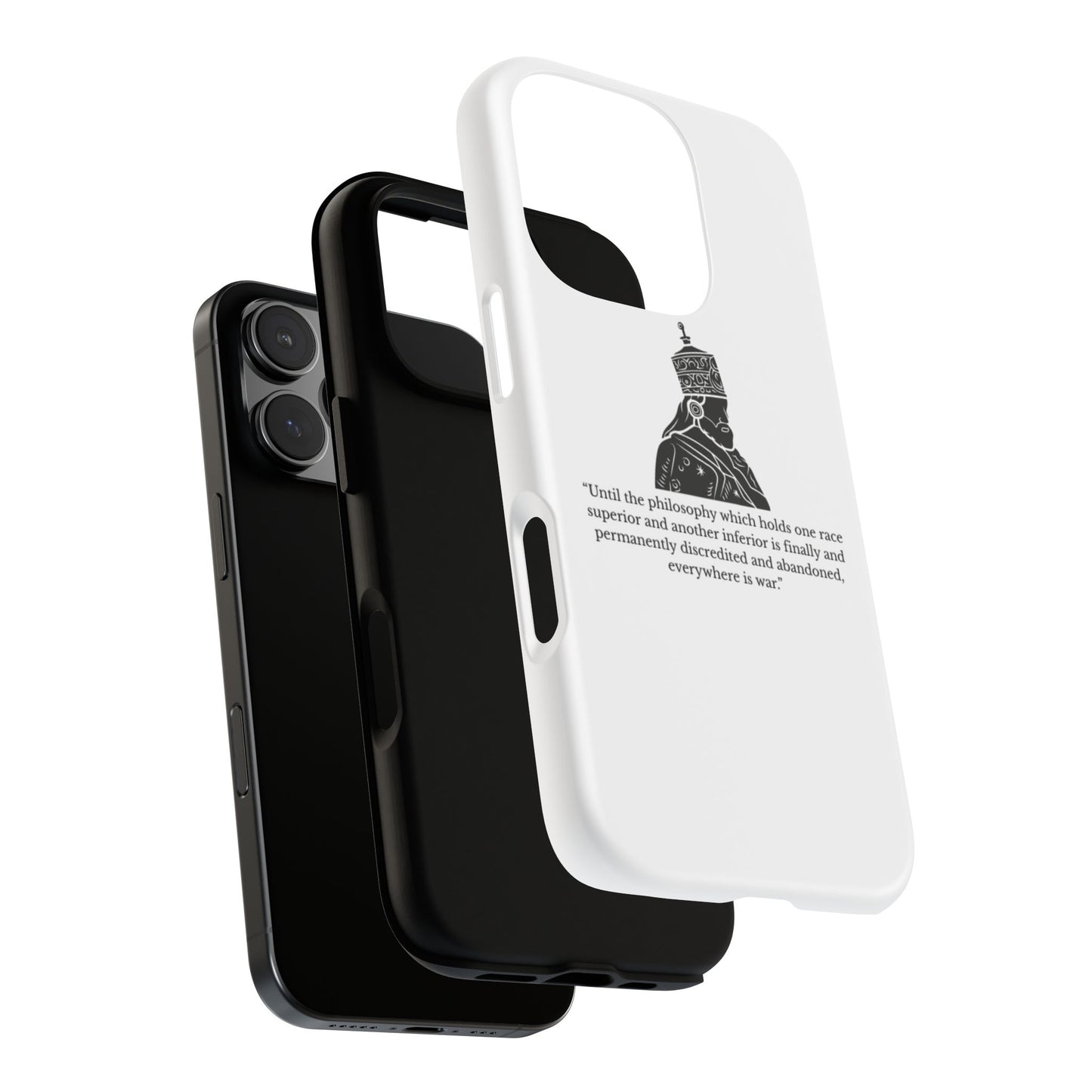 Tough Cases — 'Until the philosophy...' Quote Military Helmet Phone Case