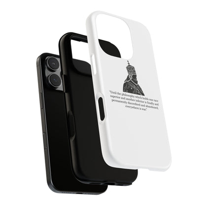 Tough Cases — 'Until the philosophy...' Quote Military Helmet Phone Case