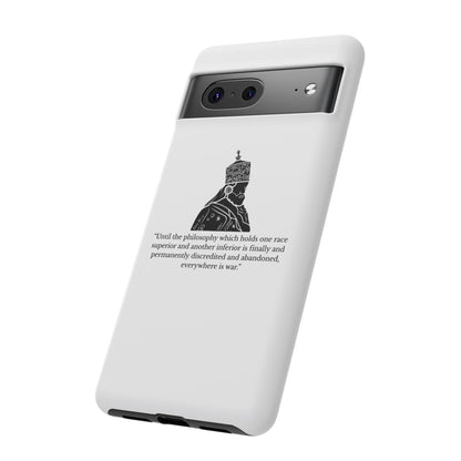 Tough Cases — 'Until the philosophy...' Quote Military Helmet Phone Case