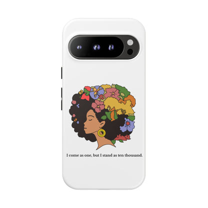 Afro Floral Phone Case — "I come as one, but I stand as ten thousand."