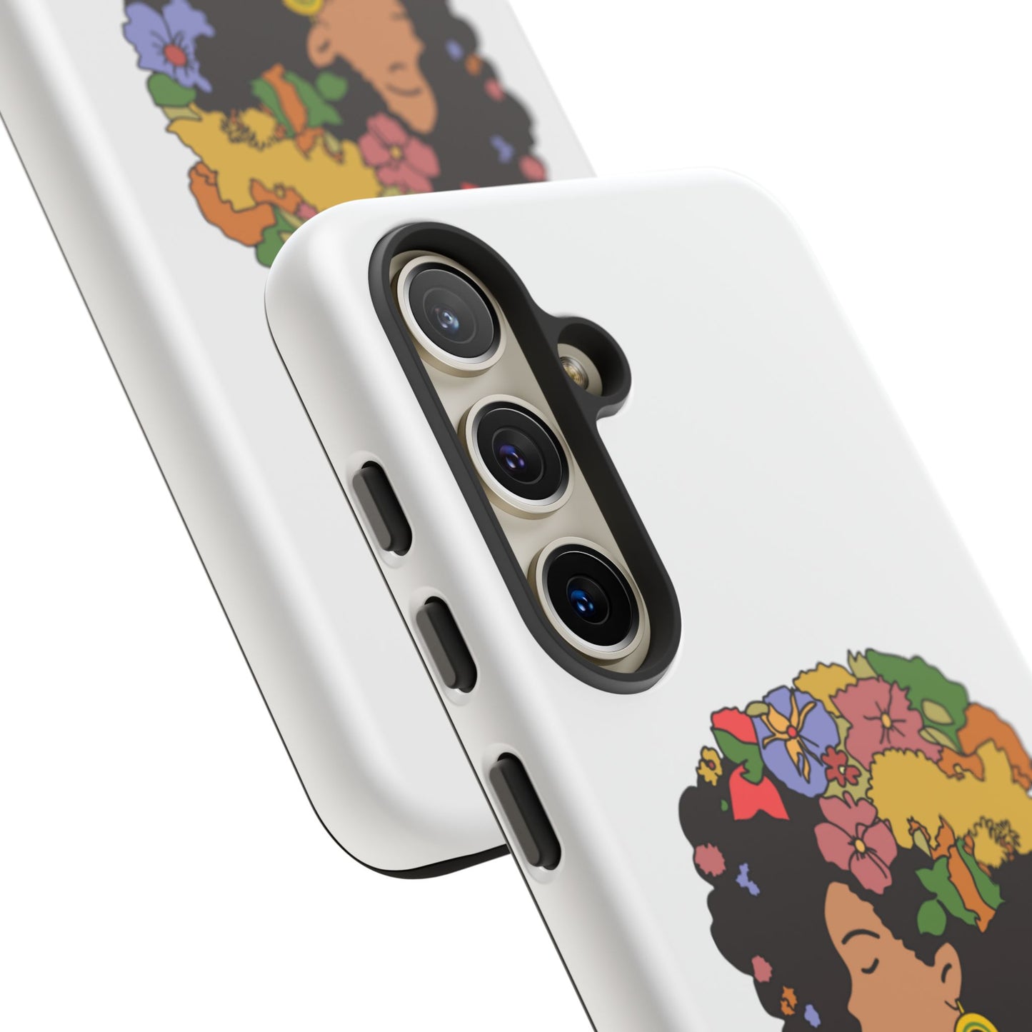 Afro Floral Phone Case — "I come as one, but I stand as ten thousand."