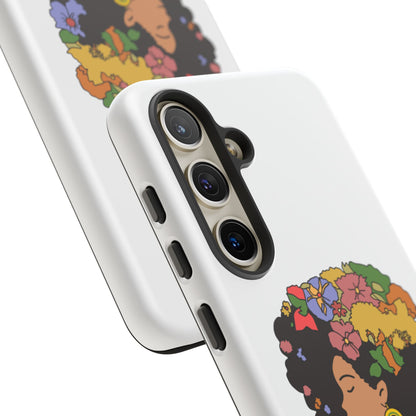 Afro Floral Phone Case — "I come as one, but I stand as ten thousand."