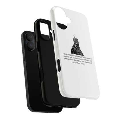 Tough Cases — 'Until the philosophy...' Quote Military Helmet Phone Case