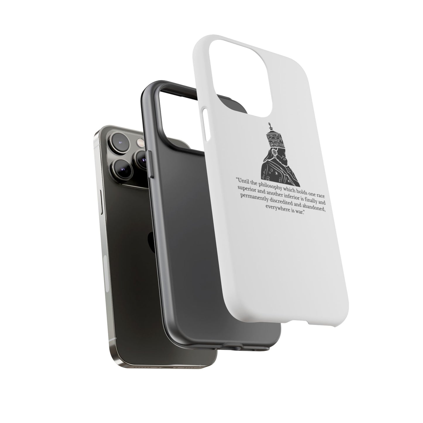 Tough Cases — 'Until the philosophy...' Quote Military Helmet Phone Case