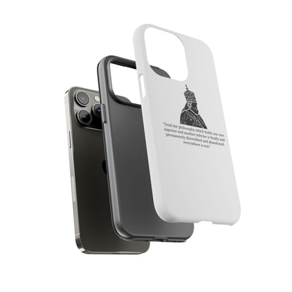 Tough Cases — 'Until the philosophy...' Quote Military Helmet Phone Case