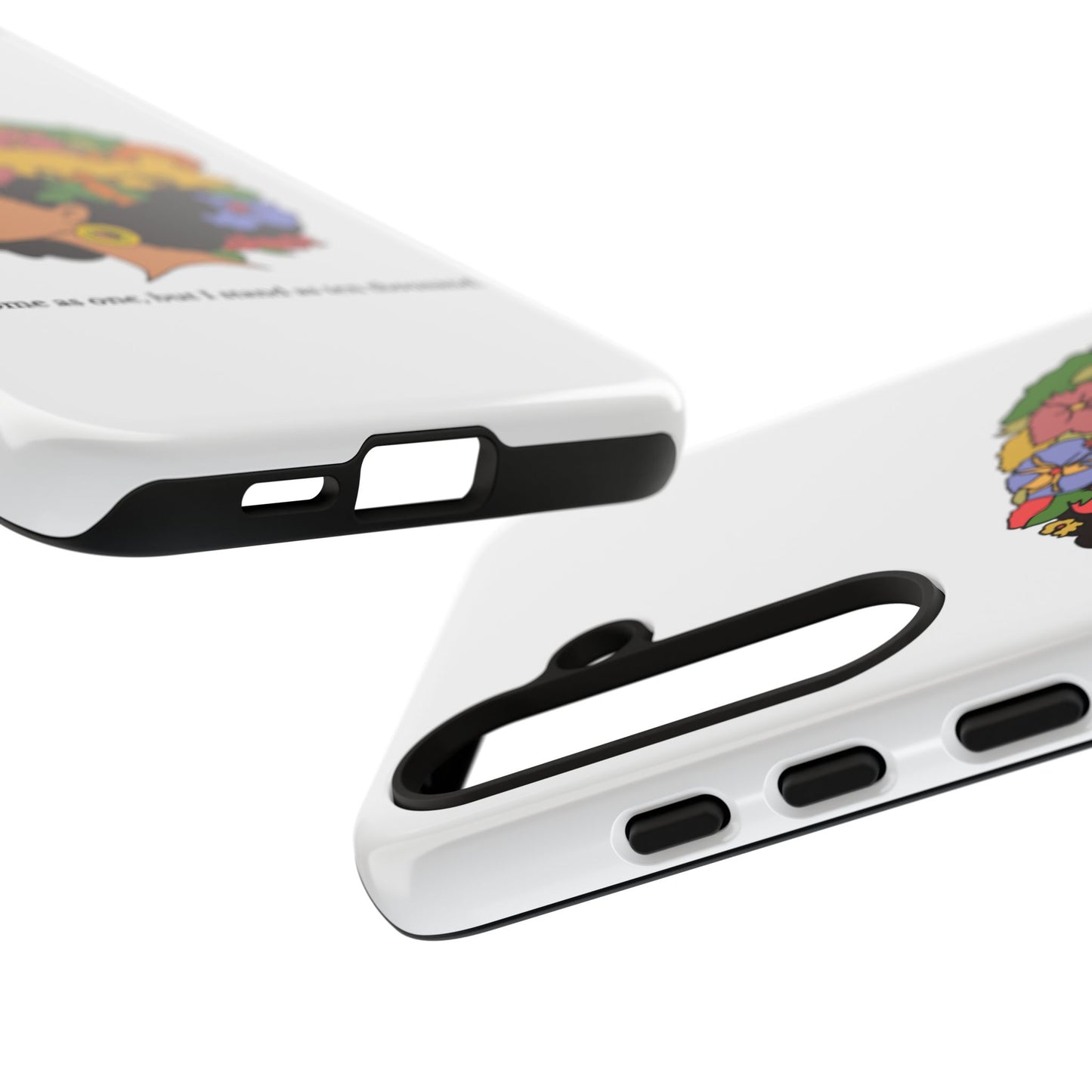 Afro Floral Phone Case — "I come as one, but I stand as ten thousand."