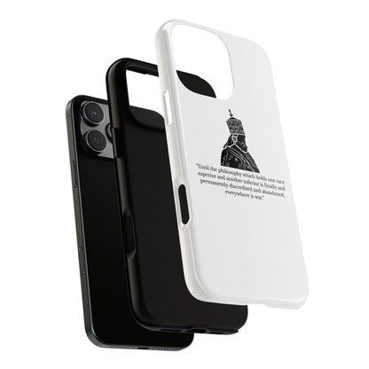 Tough Cases — 'Until the philosophy...' Quote Military Helmet Phone Case