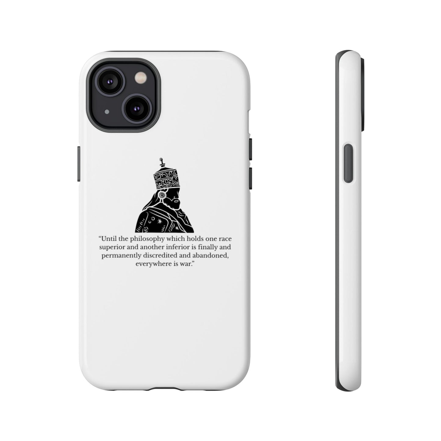 Tough Cases — 'Until the philosophy...' Quote Military Helmet Phone Case