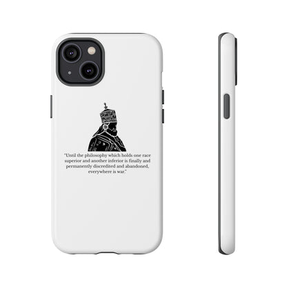 Tough Cases — 'Until the philosophy...' Quote Military Helmet Phone Case