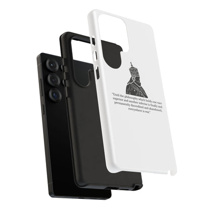 Tough Cases — 'Until the philosophy...' Quote Military Helmet Phone Case