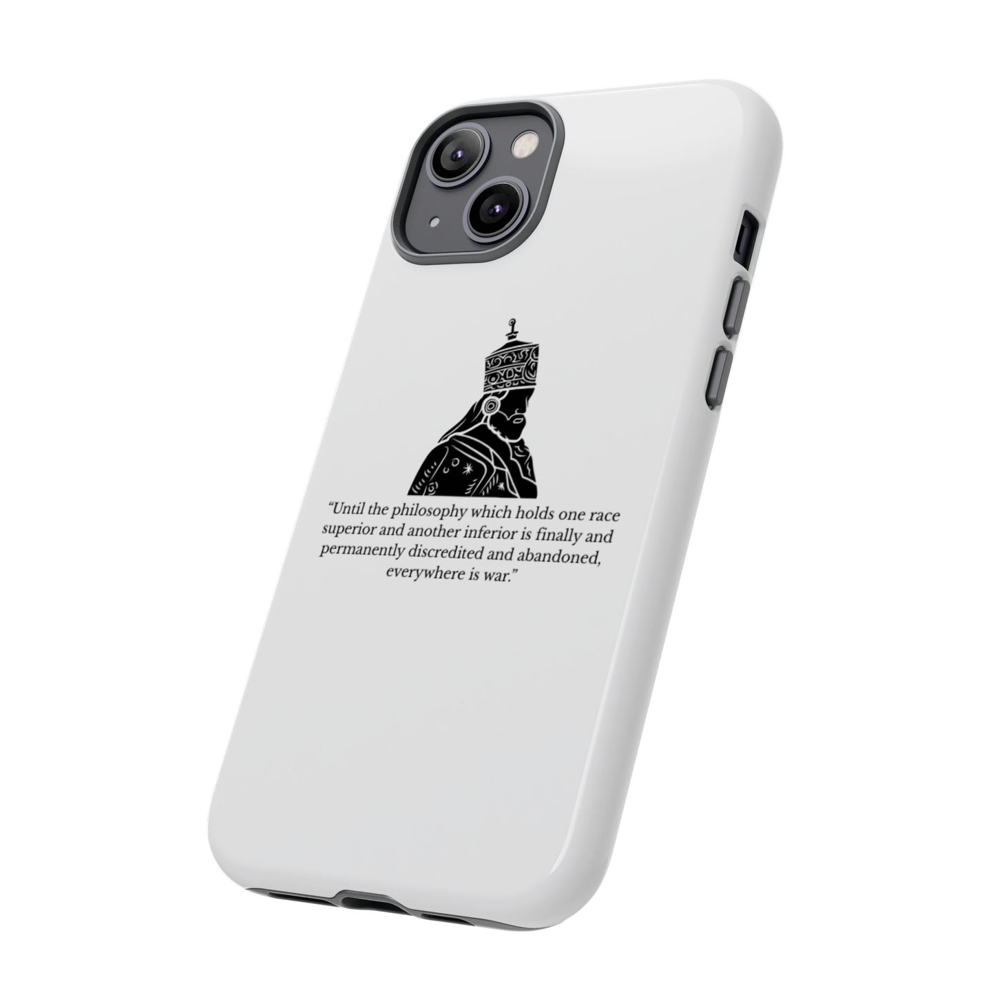 Tough Cases — 'Until the philosophy...' Quote Military Helmet Phone Case