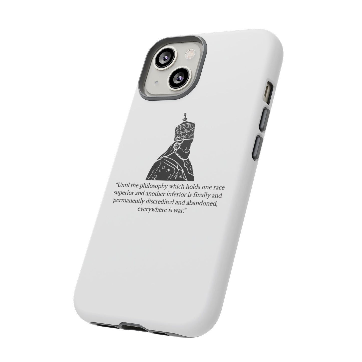 Tough Cases — 'Until the philosophy...' Quote Military Helmet Phone Case