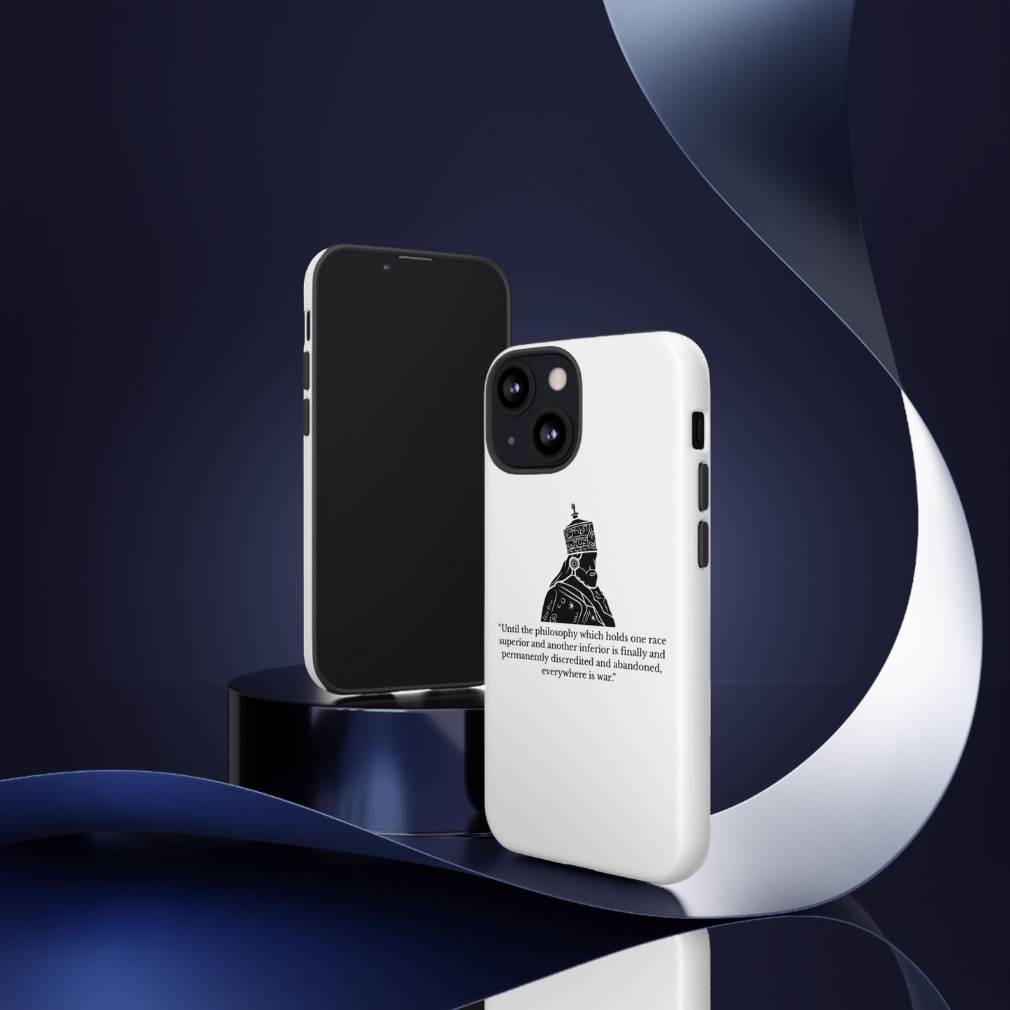 Tough Cases — 'Until the philosophy...' Quote Military Helmet Phone Case
