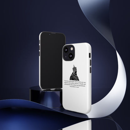 Tough Cases — 'Until the philosophy...' Quote Military Helmet Phone Case