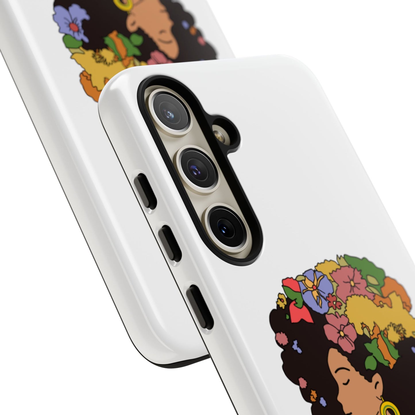 Afro Floral Phone Case — "I come as one, but I stand as ten thousand."