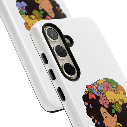 Afro Floral Phone Case — "I come as one, but I stand as ten thousand."