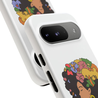 Afro Floral Phone Case — "I come as one, but I stand as ten thousand."