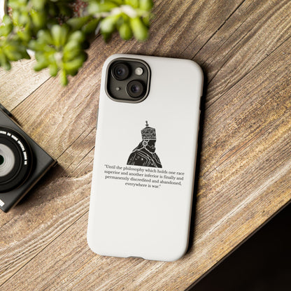 Tough Cases — 'Until the philosophy...' Quote Military Helmet Phone Case