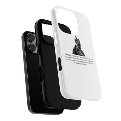 Tough Cases — 'Until the philosophy...' Quote Military Helmet Phone Case