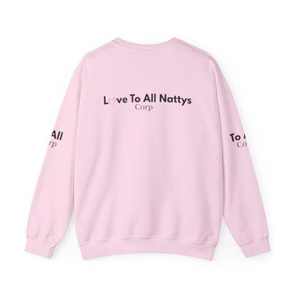 Crewneck Sweatshirt — "Love To All Nattys Corp" Minimal Logo