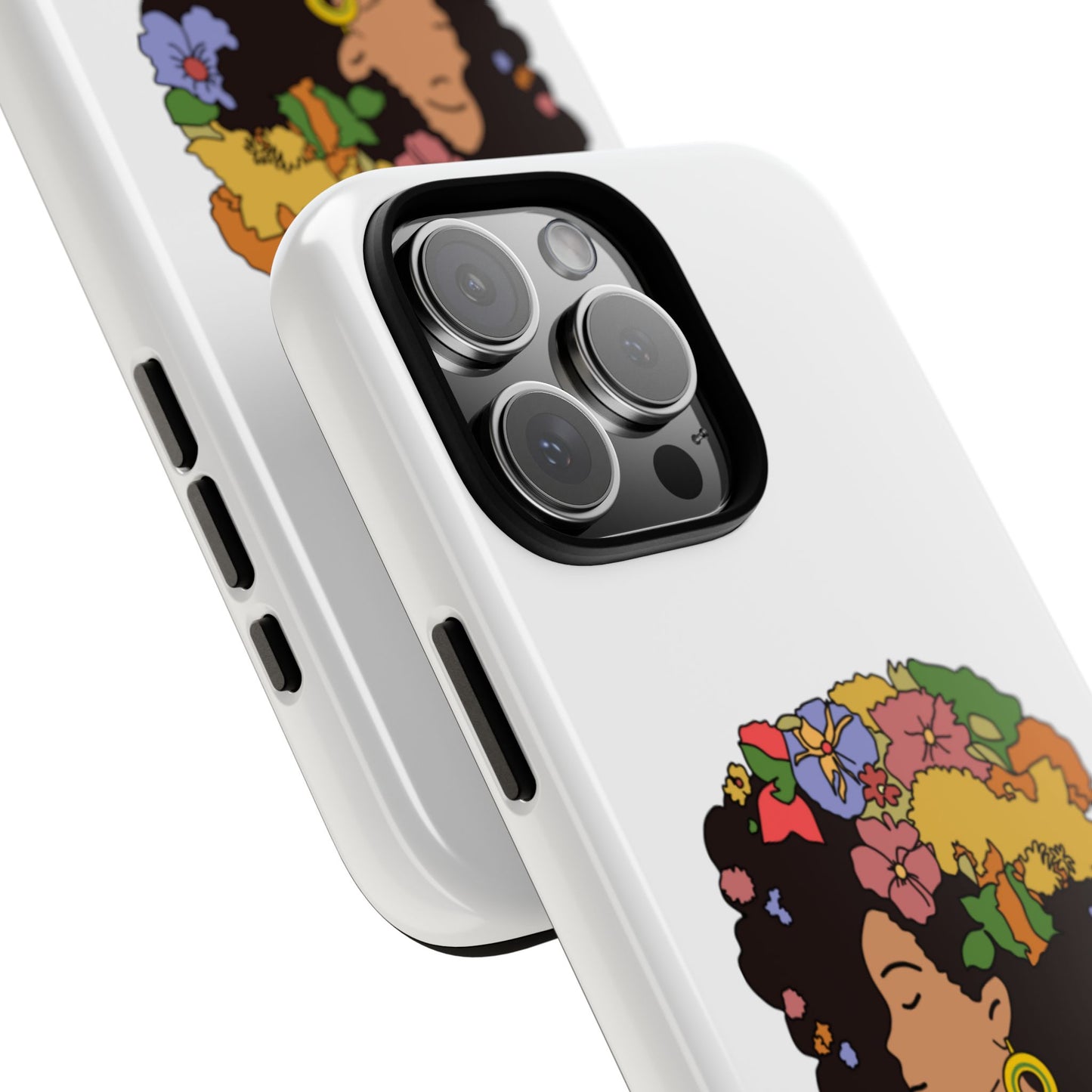 Afro Floral Phone Case — "I come as one, but I stand as ten thousand."