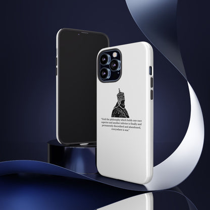 Tough Cases — 'Until the philosophy...' Quote Military Helmet Phone Case