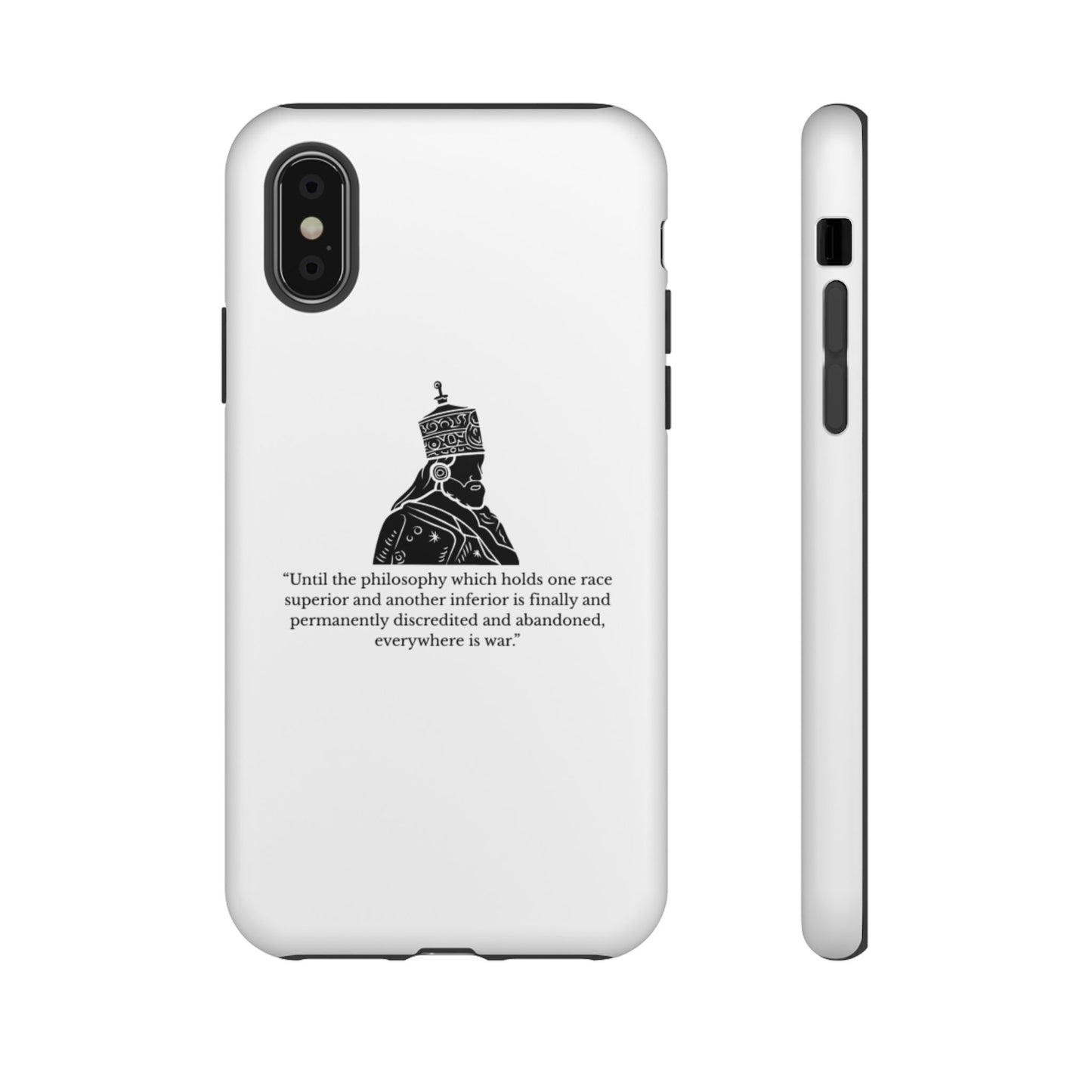 Tough Cases — 'Until the philosophy...' Quote Military Helmet Phone Case