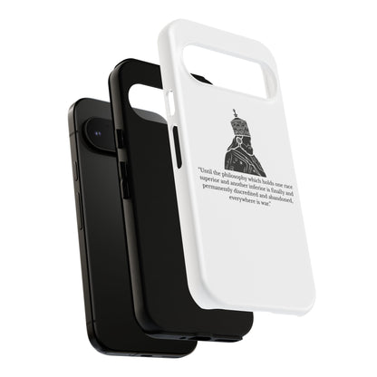 Tough Cases — 'Until the philosophy...' Quote Military Helmet Phone Case