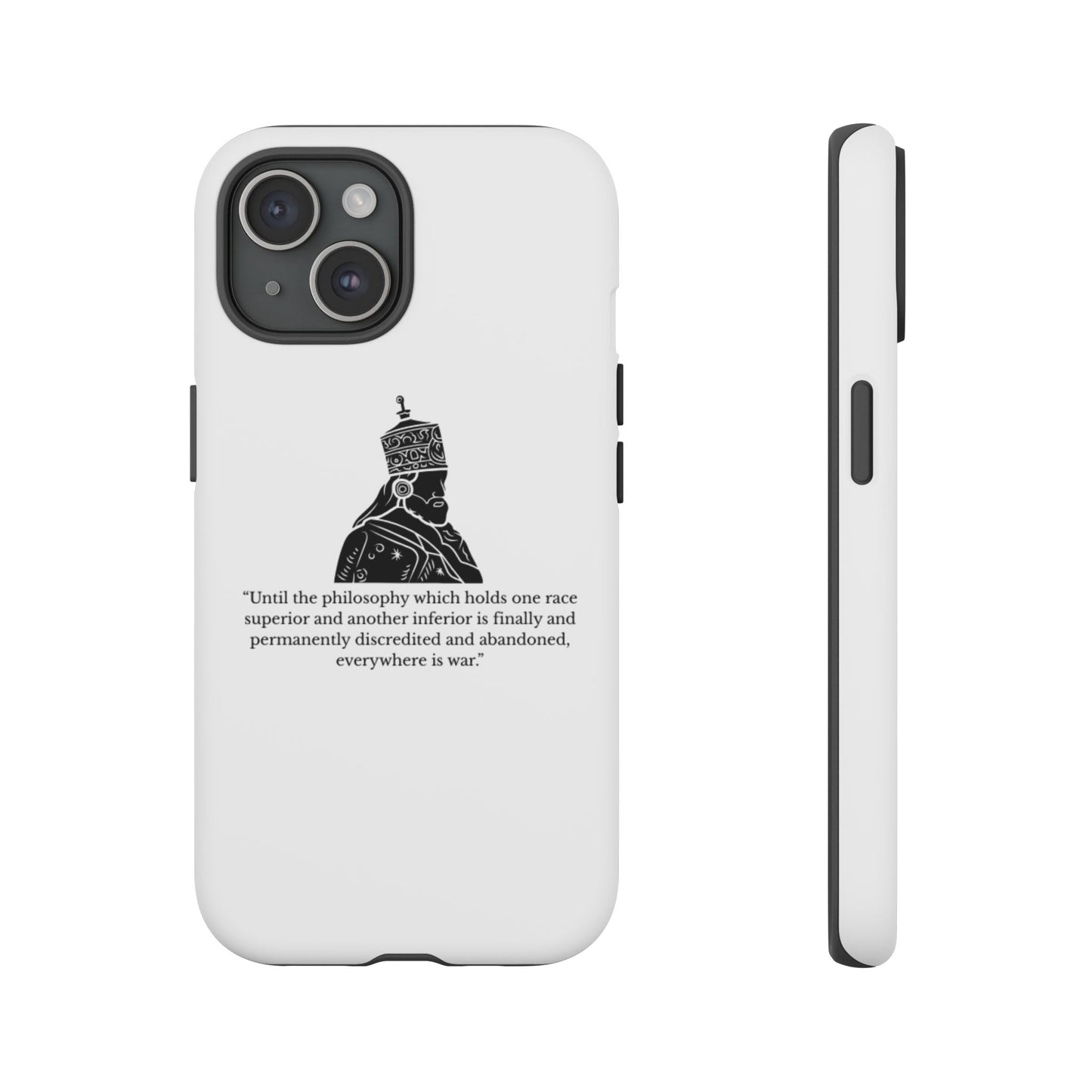 Tough Cases — 'Until the philosophy...' Quote Military Helmet Phone Case