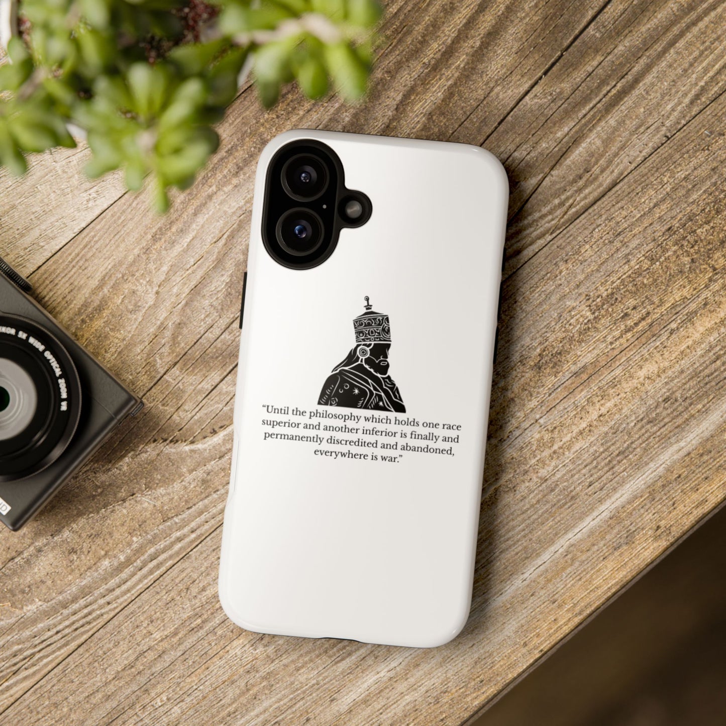 Tough Cases — 'Until the philosophy...' Quote Military Helmet Phone Case