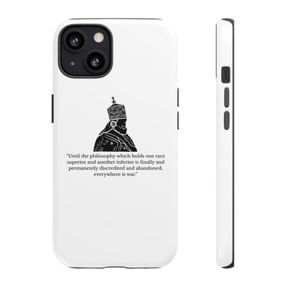 Tough Cases — 'Until the philosophy...' Quote Military Helmet Phone Case