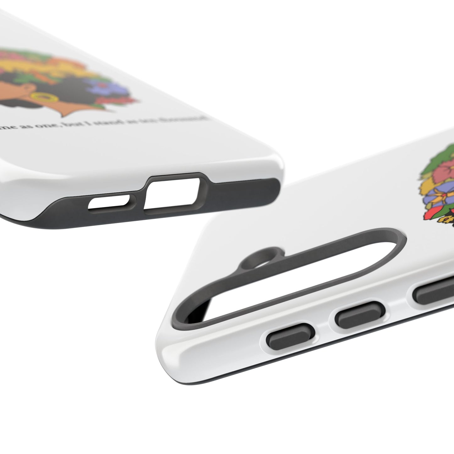 Afro Floral Phone Case — "I come as one, but I stand as ten thousand."