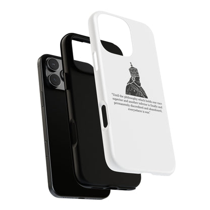 Tough Cases — 'Until the philosophy...' Quote Military Helmet Phone Case