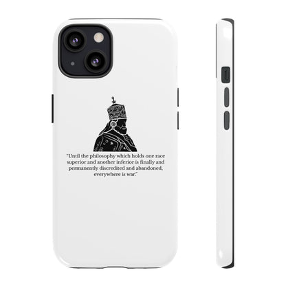 Tough Cases — 'Until the philosophy...' Quote Military Helmet Phone Case