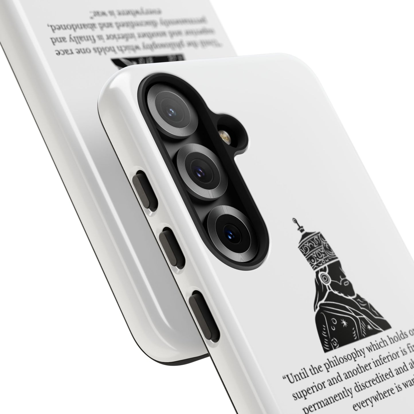 Tough Cases — 'Until the philosophy...' Quote Military Helmet Phone Case