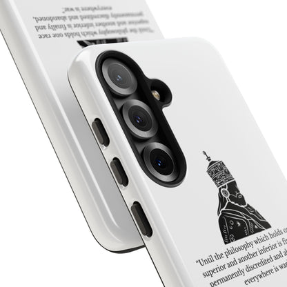 Tough Cases — 'Until the philosophy...' Quote Military Helmet Phone Case