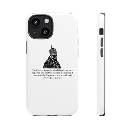 Tough Cases — 'Until the philosophy...' Quote Military Helmet Phone Case