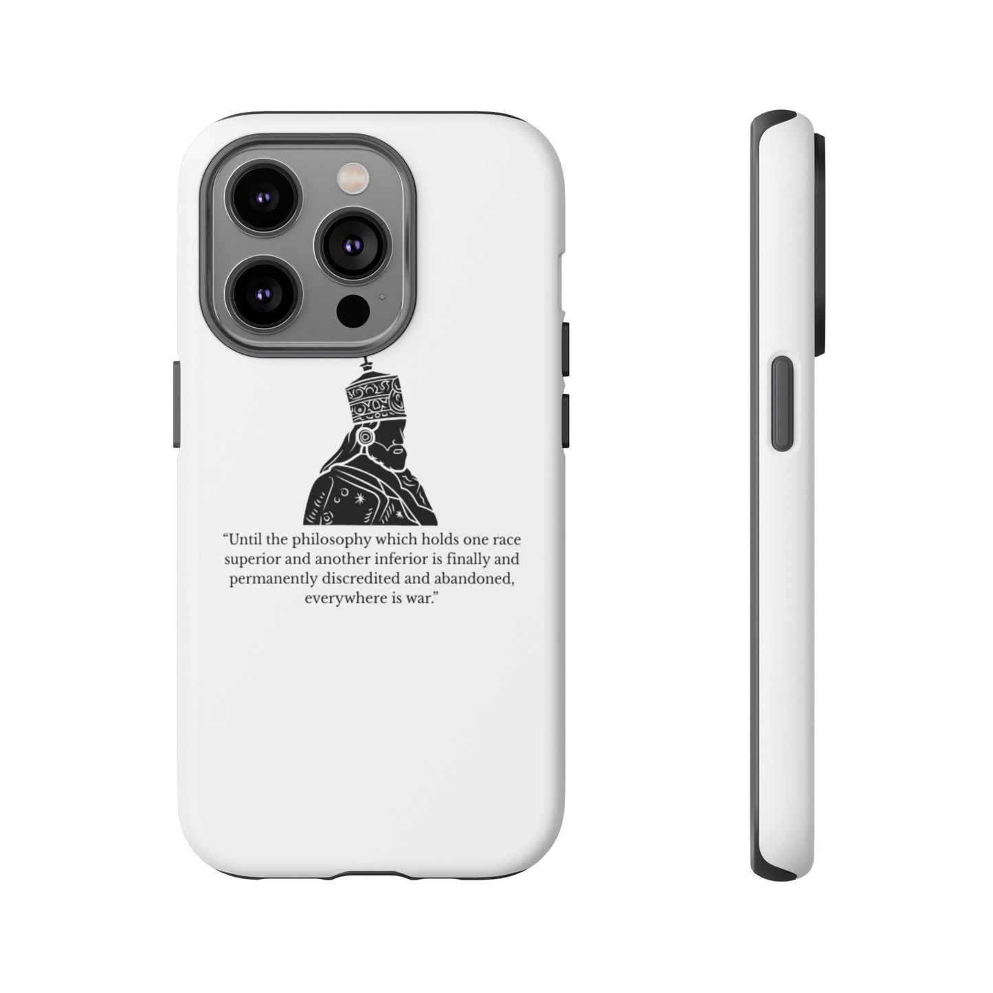 Tough Cases — 'Until the philosophy...' Quote Military Helmet Phone Case