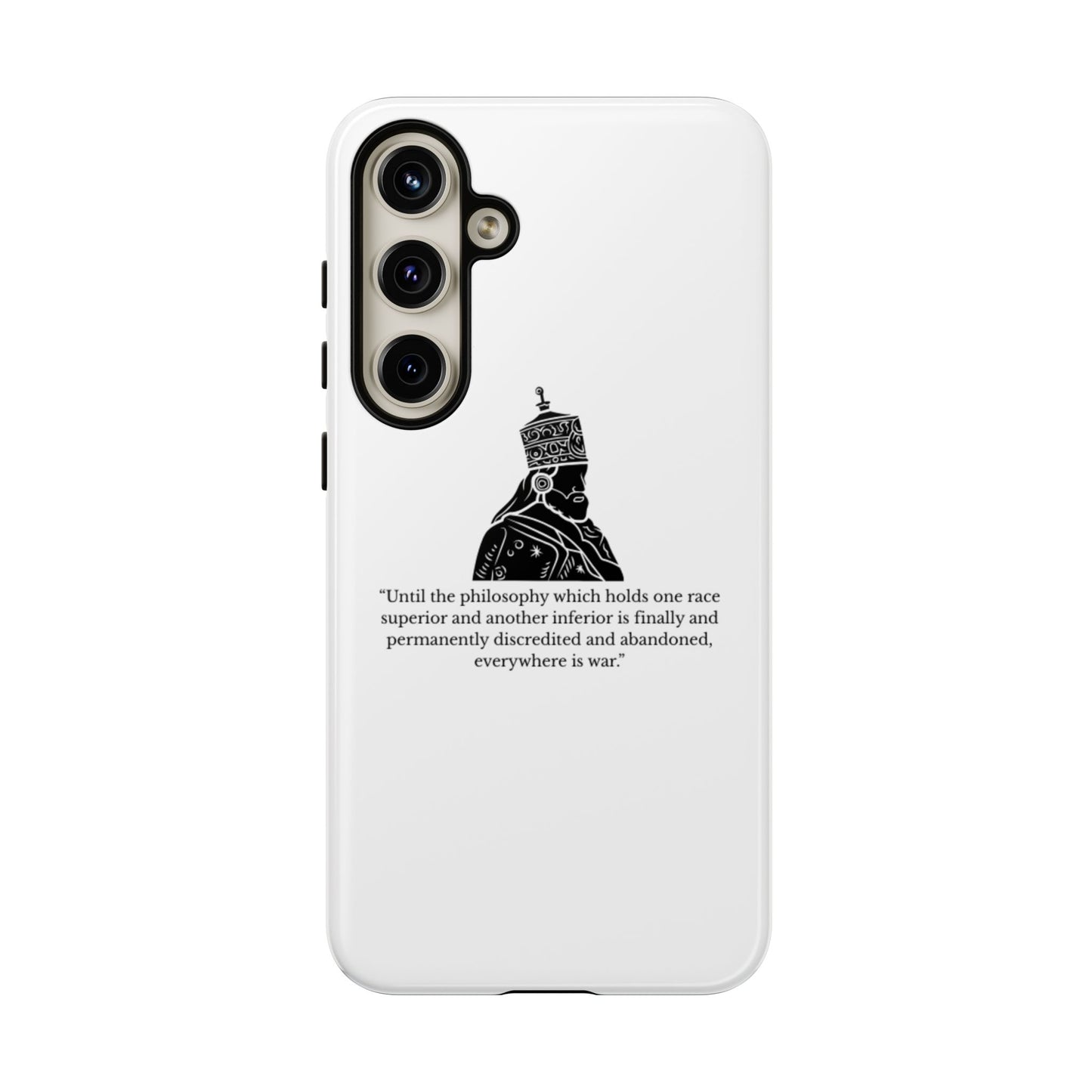 Tough Cases — 'Until the philosophy...' Quote Military Helmet Phone Case