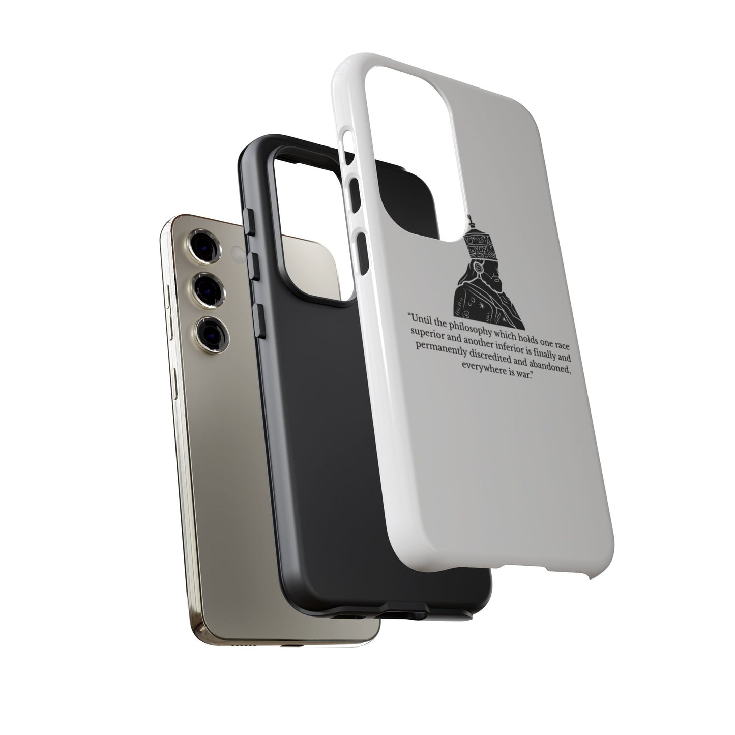 Tough Cases — 'Until the philosophy...' Quote Military Helmet Phone Case