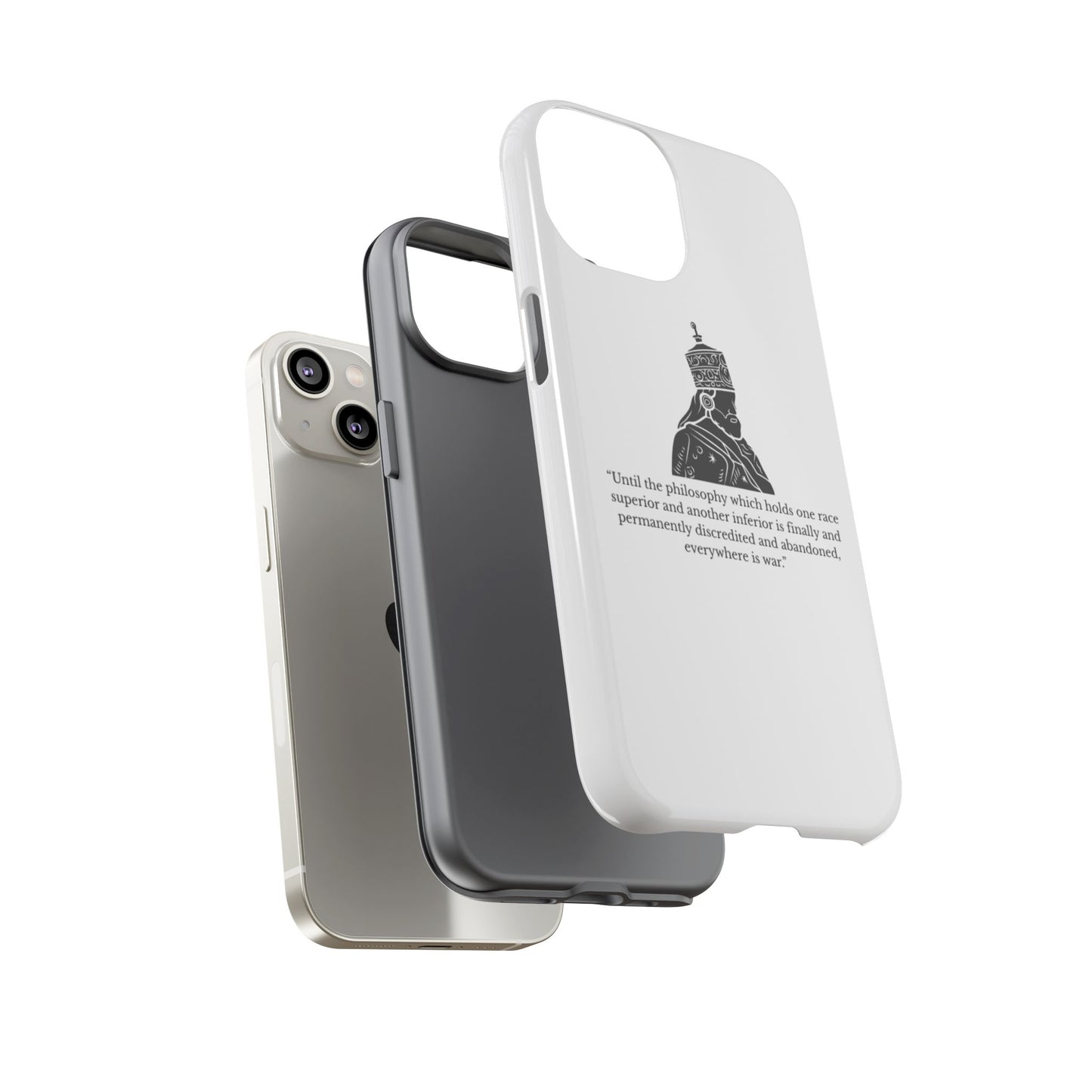 Tough Cases — 'Until the philosophy...' Quote Military Helmet Phone Case